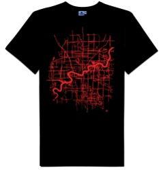 Map of Edmonton T-shirt