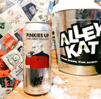 Commission artwork for Alley Kat Beer. Photo courtesy of Alley Kat Brewing Co.