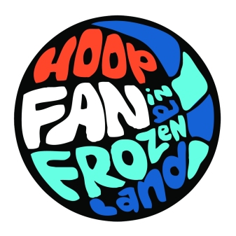 Logo design for podcast "Hoop Fan in a Frozen Land"